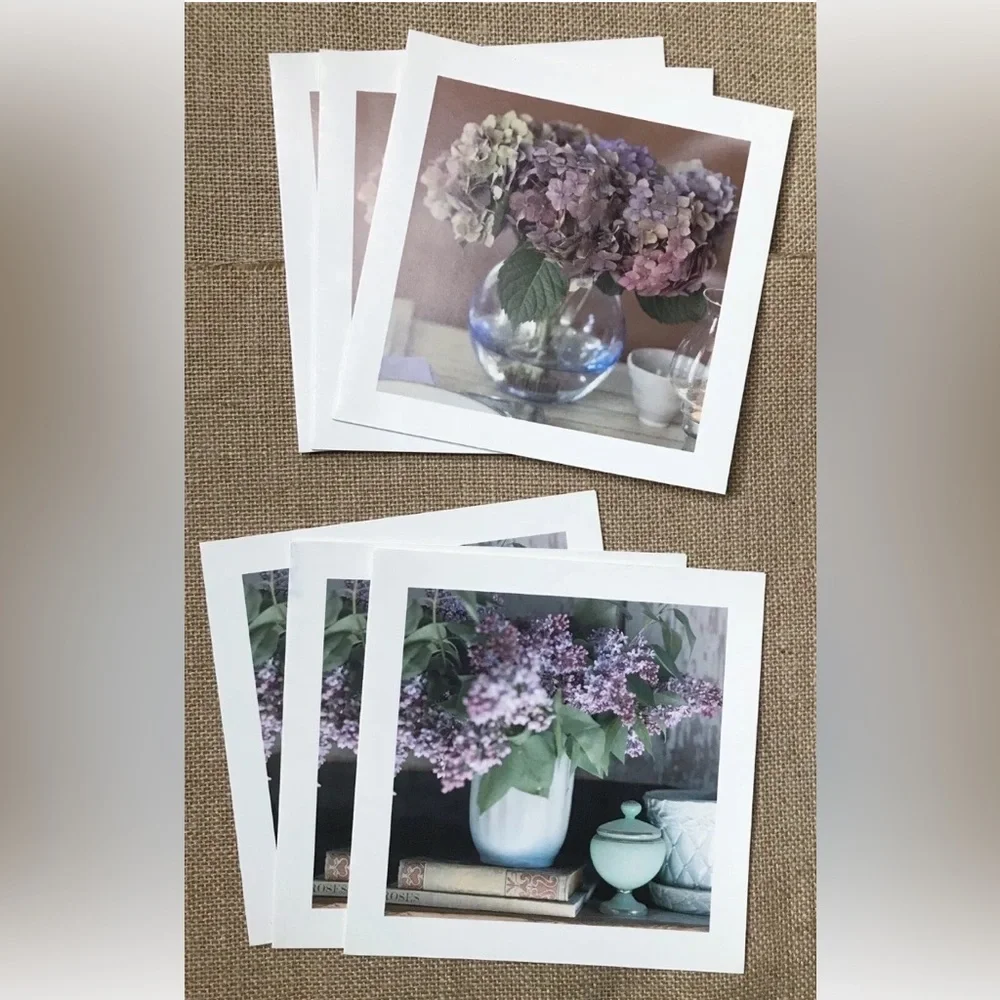Flowers In Vase Still Life Blank Note Card Set Cottage Fairy Core Framable